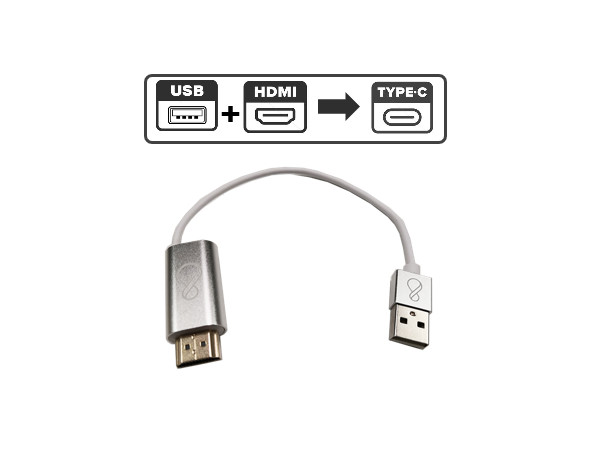 Ochno Adapter, HDMI to USB-C with USB-A