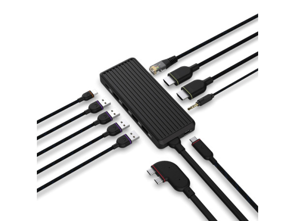 UNISYNK USB-C 10 Port Dual Screen...