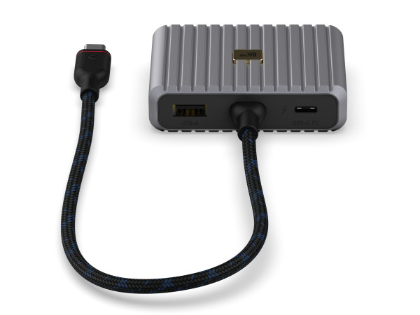 Unisynk 5 port USB-C Hub 8K 100W Grey