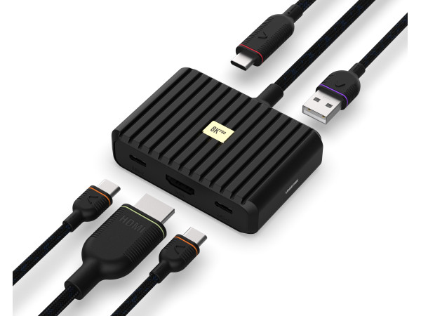 Unisynk 5 port USB-C Hub 8K 100W Black Unisynk 5 port USB-C Hub 8K 100W Black