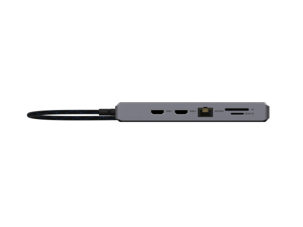 Unisynk 12 port USB-C Hub 8K 100W Grey