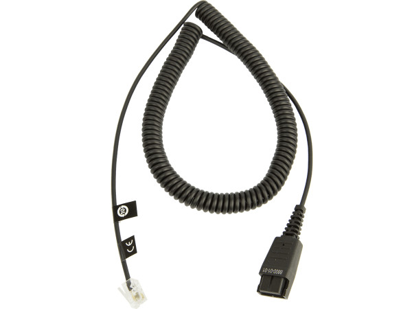 Jabra QD Cord to RJ10, coiled, 0,5-2...
